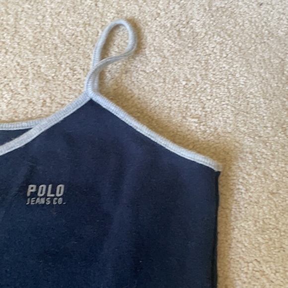Polo Ralph Lauren navy and grey cropped tank S - Picture 6 of 8
